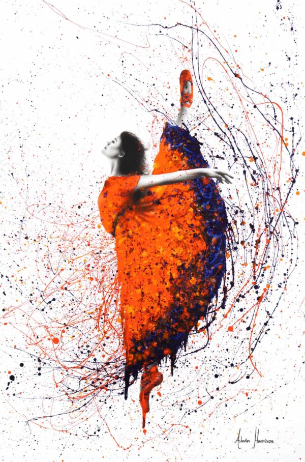 Ashvin Harrison Art- Amsterdam Dance Ballerina Print Orange