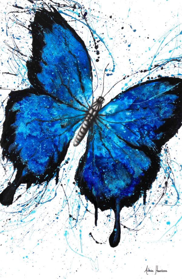 Ashvin Harrison Art- Beach Butterfly Blue