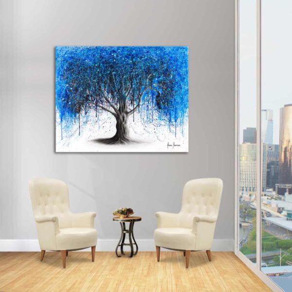 Ashvin Harrison Art- Blue Moonlight Tree 2