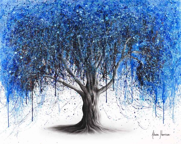 Ashvin Harrison Art- Blue Moonlight Tree
