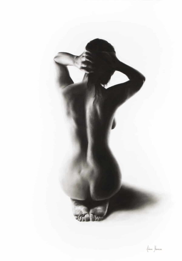 Ashvin Harrison Art- Nude Woman Charcoal Study 57