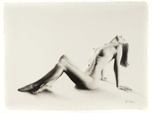 Ashvin Harrison Art- Nude Woman Charcoal Study 59