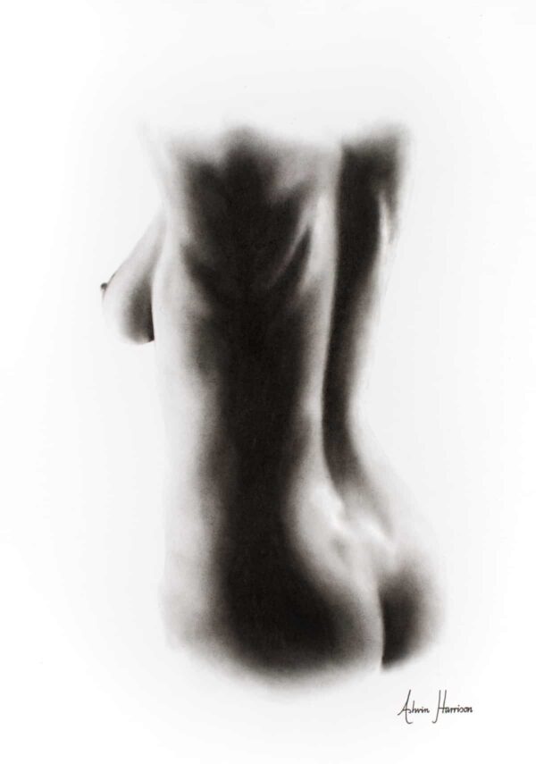 Ashvin Harrison Art- Nude Woman Charcoal Study 60