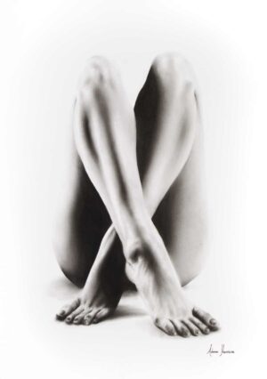 Ashvin Harrison Art- Nude Woman Charcoal Study 61
