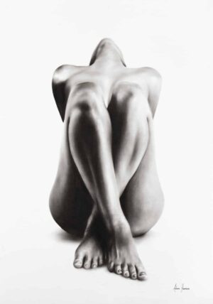 Ashvin Harrison Art- Nude Woman Charcoal Study 63