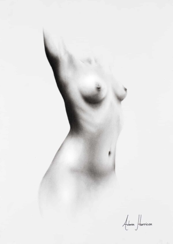 Ashvin Harrison Art- Nude Woman Charcoal Study 64