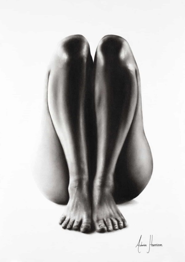 Ashvin Harrison Art- Nude Woman Charcoal Study 65