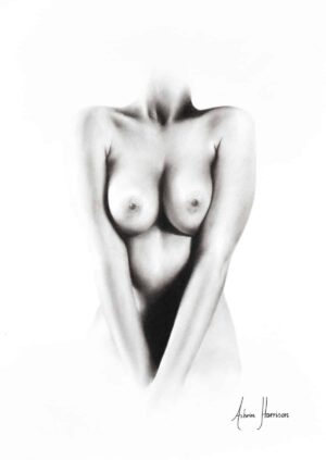 Ashvin Harrison Art- Nude Woman Charcoal Study 67