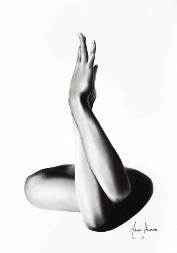 Ashvin Harrison Art- Nude Woman Charcoal Study 69