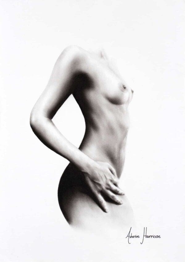 Ashvin Harrison Art- Nude Woman Charcoal Study 70