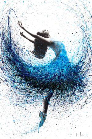 Ashvin Harrison Art- Ocean Mist Dance- Ballerina Painting NEW