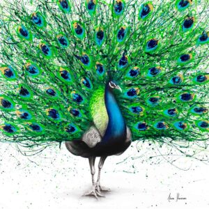 Ashvin Harrison Art- Pavo Indigo- Peacock Bird Painting