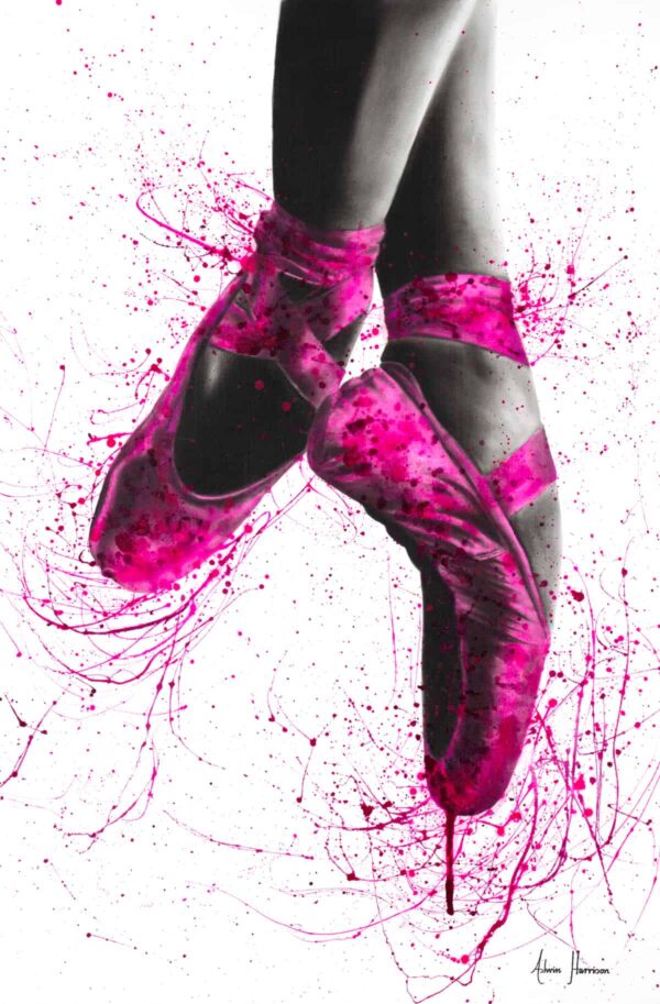 Ashvin Harrison Art- Pretty in Pink- Ballet Shoes Painting realism