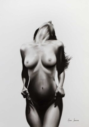 Ashvin Harrison Art- Nude Woman Charcoal Study 53