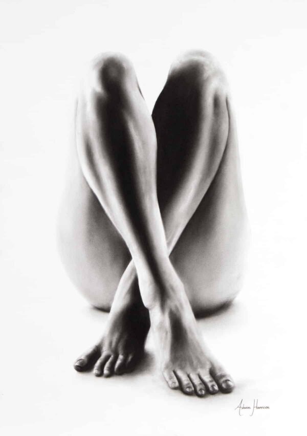 Ashvin Harrison Art- Nude Woman Charcoal Study 54