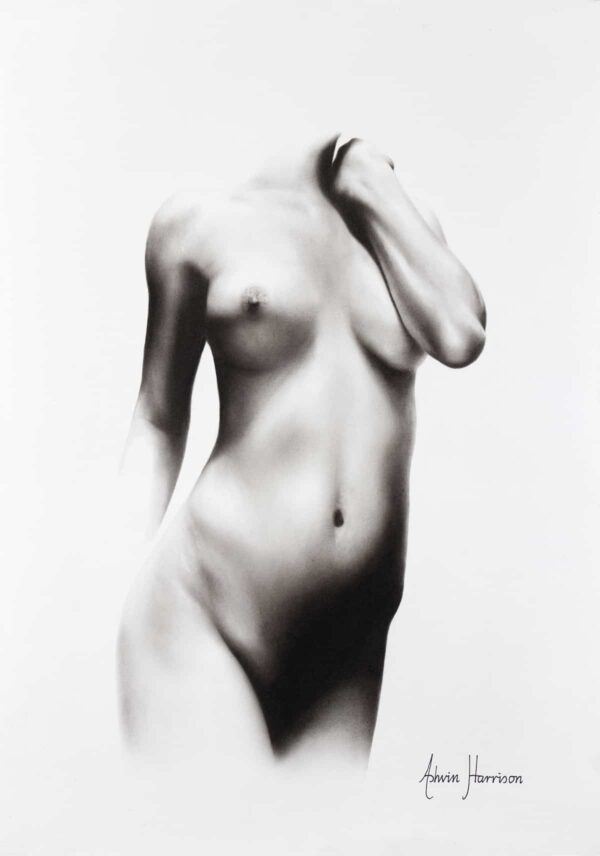 Ashvin Harrison Art- Nude Woman Charcoal Study 71