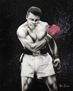 Ashvin Harrison Art- Muhammad Ali Painting Punch