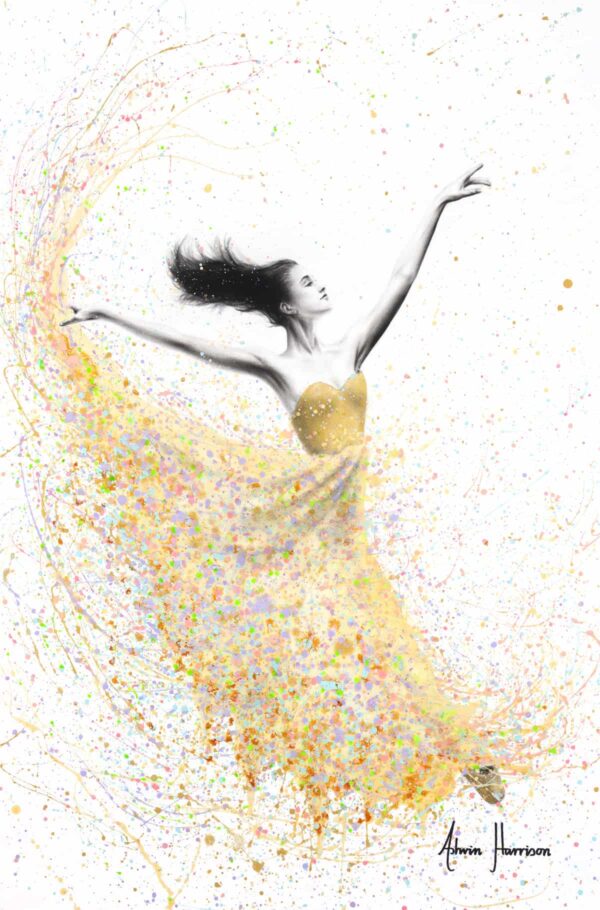 Ashvin Harrison Art- Golden Shimmer Dance