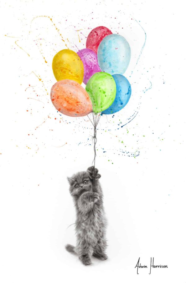 Ashvin Harrison Art- The Naughty Kitten and The Balloons