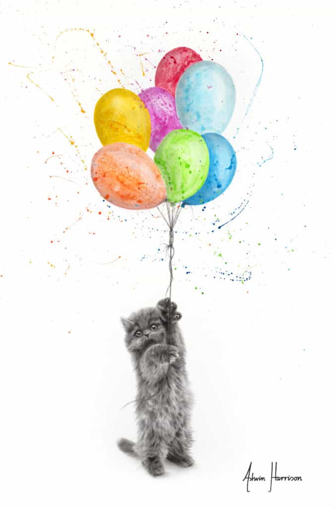 Ashvin Harrison Art- The Naughty Kitten and The Balloons