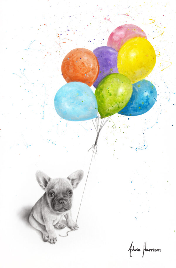 Ashvin Harrison Art- Little Frenchie and The Balloons