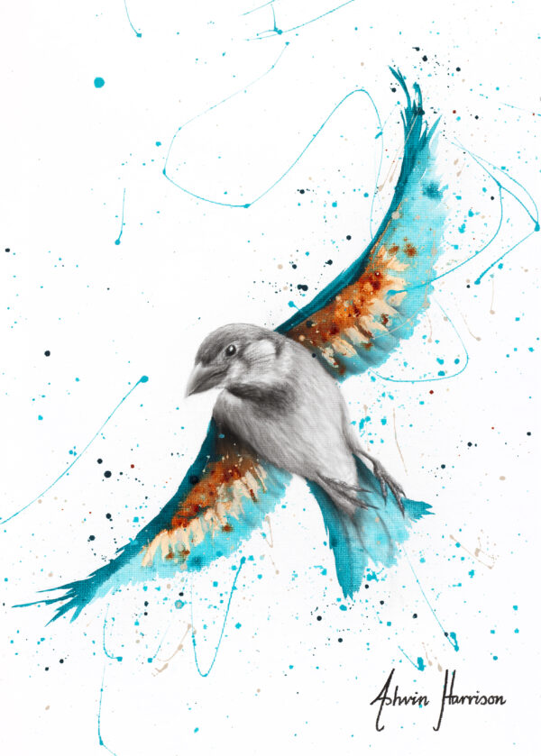 Ashvin Harrison Art- Sunny Turquoise Bird