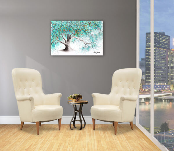 Ashvin Harrison Art- Turquoise Blush Tree 2