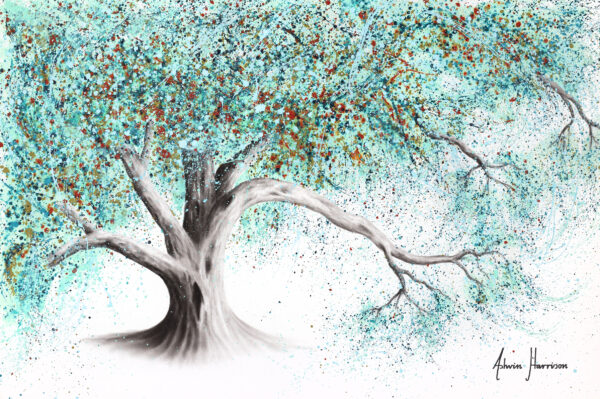 Ashvin Harrison Art- Turquoise Blush Tree