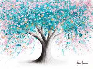 Ashvin Harrison Art- Turquoise Blossom Tree