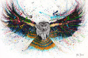 Ashvin Harrison Art- Hypnotic Twilight Owl