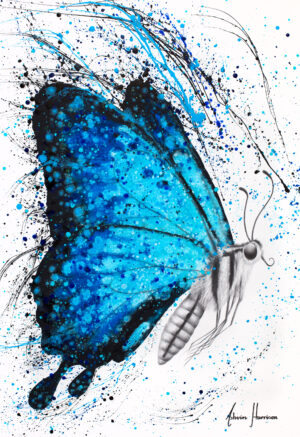 Ashvin Harrison Art- Blue Opal Butterfly