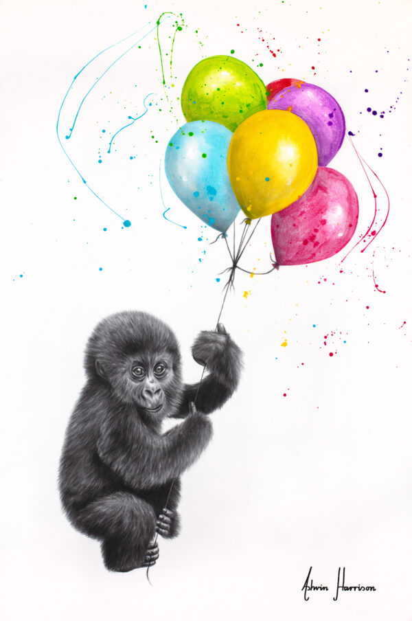 Ashvin Harrison Art - Baby Gorilla and The Balloons 1