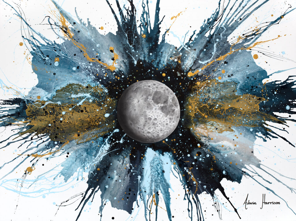 Ashvin Harrison Art- Abstract Universe- Beyond The Moon