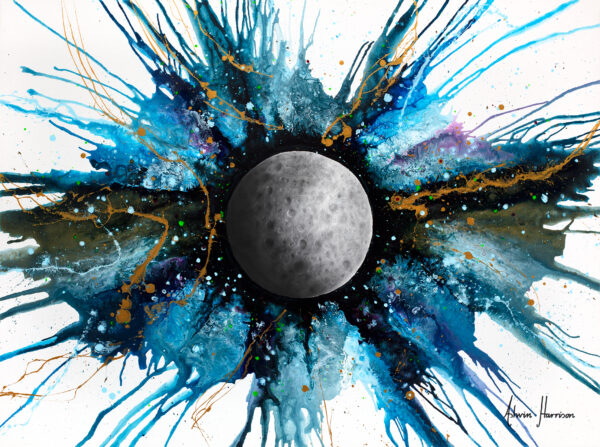 Ashvin Harrison Art - Abstract Universe- A Distant Moon1