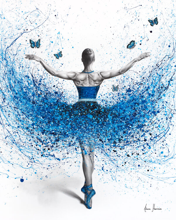 Ashvin Harrison Art- Blue Butterfly Ballerina