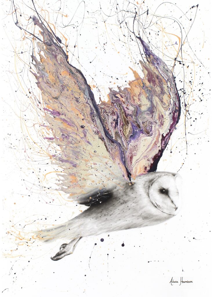 Ashvin Harrison Art- Heart Winged Owl