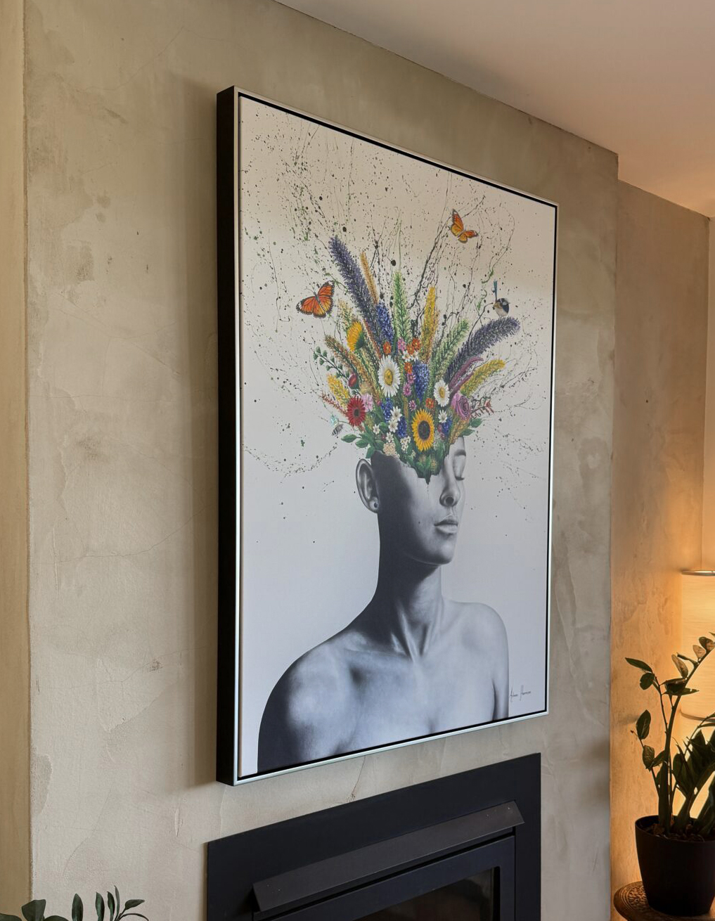 Garden Girl Print in room