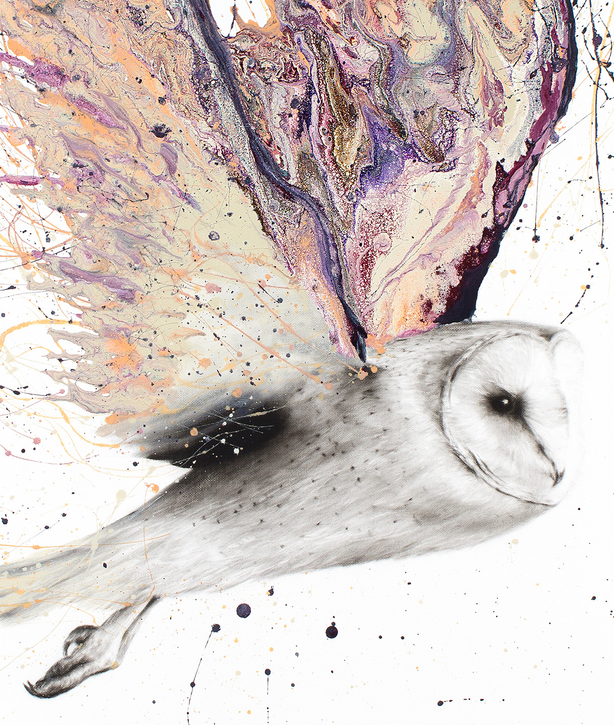 Ashvin Harrison Art- Heart Winged Owl 20172