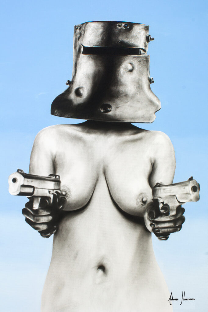 Ashvin Harrison Art- Kelly With Guns 2017