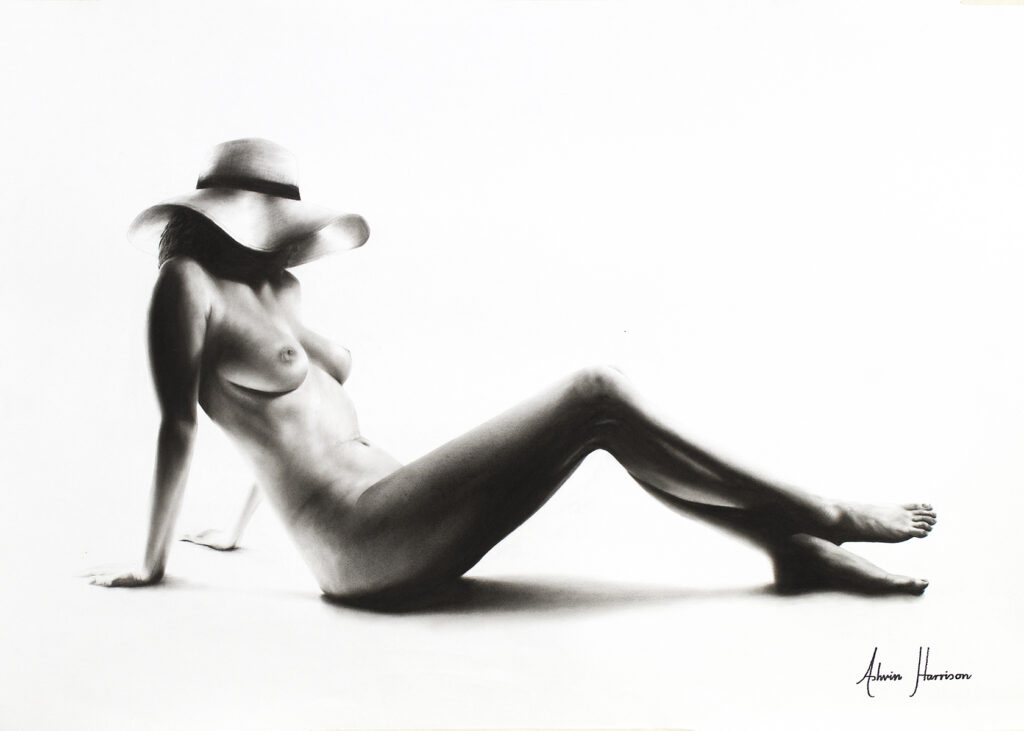 Nude Woman Charcoal Study 52