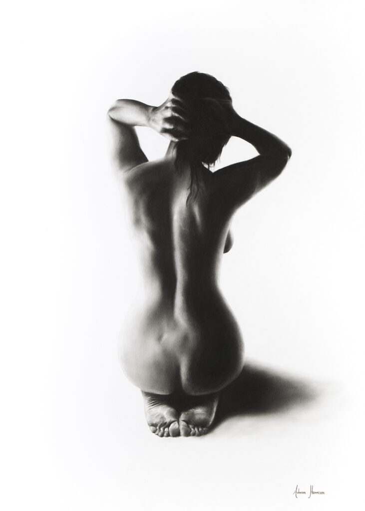 Nude Woman Charcoal Study 57