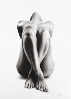 Nude Woman Charcoal Study 63