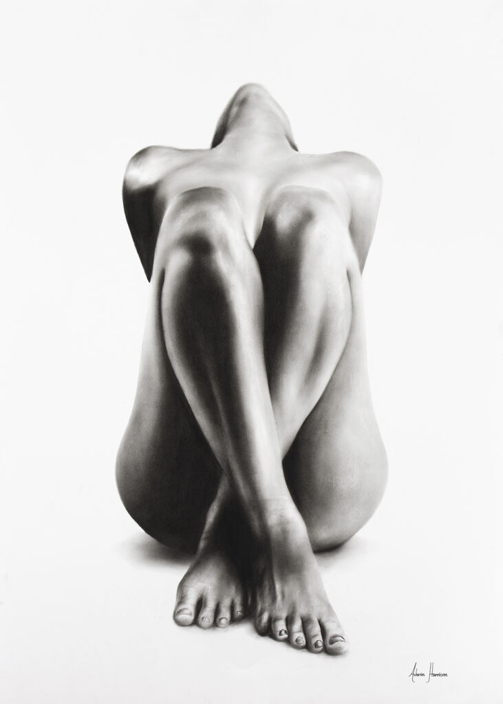 Nude Woman Charcoal Study 63