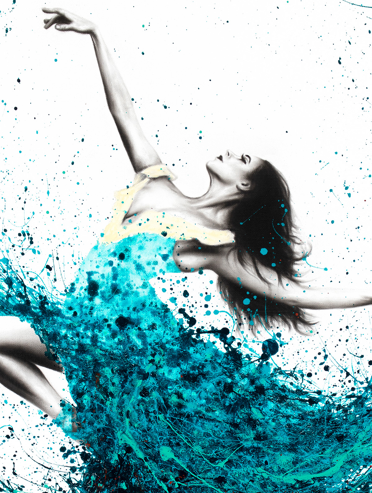Ashvin Harrison Art- Teal Dancer 20182