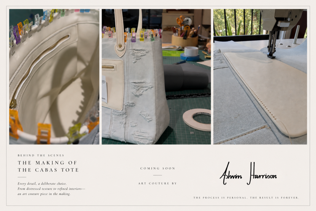 Fine Art Couture Cabas by Ashvin Harrison. Coming Soon