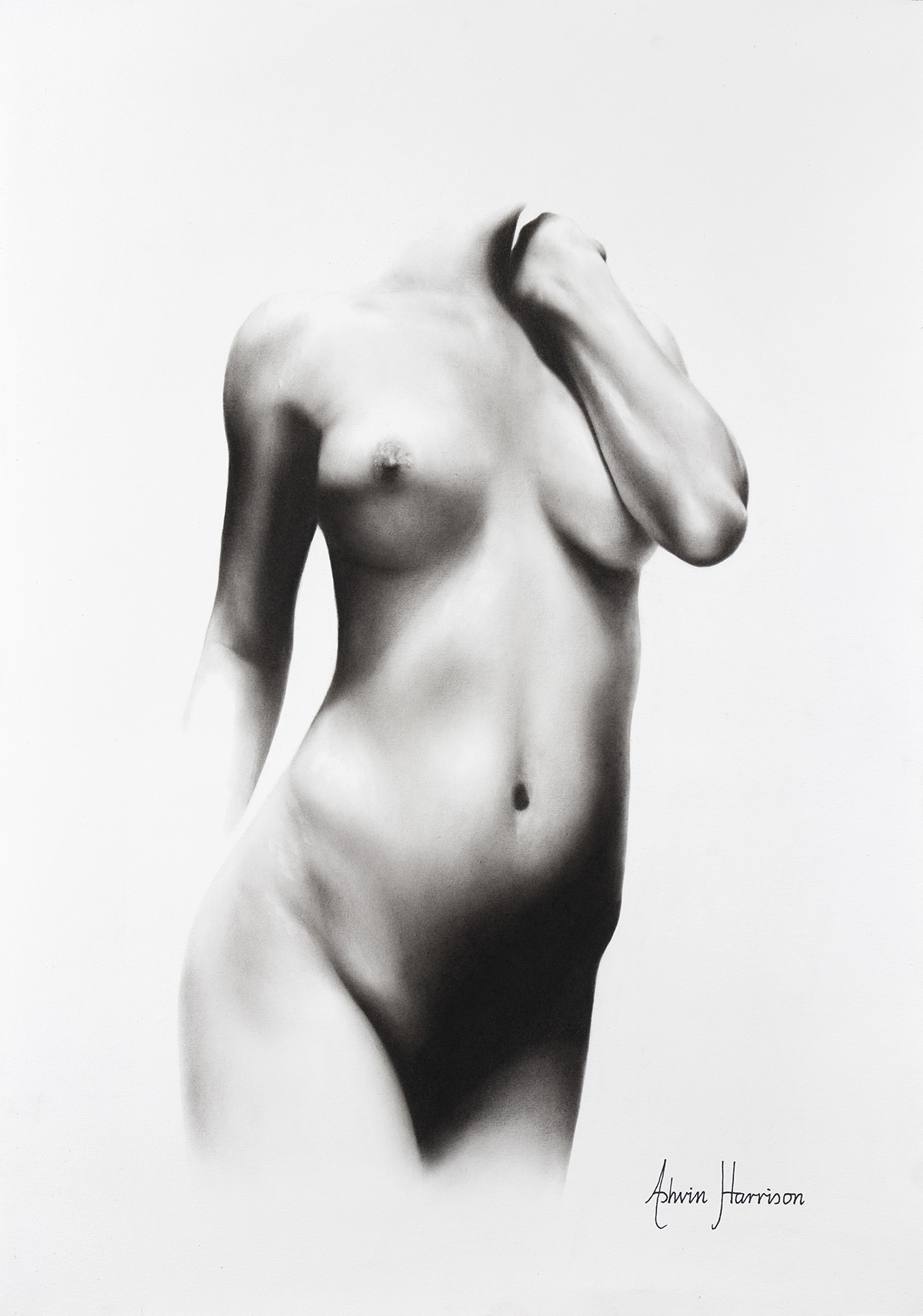 Nude Woman Charcoal Study 71 (2019) - Fine Art Edition Print